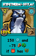 Wizard101 Ice spell card: Hypothermi-HIYA!, Spell ID 14442
