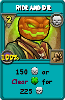 Wizard101 Death spell card: Ride and Die, Spell ID 14449