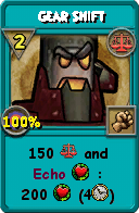 Wizard101 Balance spell card: Gear Shift, Spell ID 14450