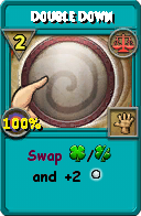 Wizard101 Balance spell card: Double Down, Spell ID 14451