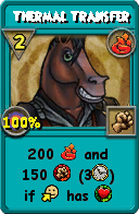 Wizard101 Fire spell card: Thermal Transfer, Spell ID 14457