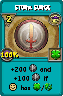 Wizard101 Storm spell card: Storm Surge, Spell ID 14458
