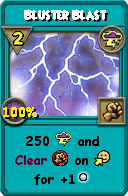 Wizard101 Storm spell card: Bluster Blast, Spell ID 14460