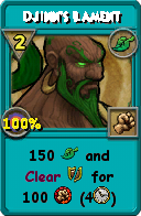 Wizard101 Life spell card: Djinn's Lament, Spell ID 14464