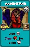 Wizard101 Death spell card: Maiden of Pain, Spell ID 14466