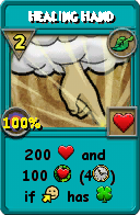 Wizard101 Life spell card: Healing Hand, Spell ID 14468
