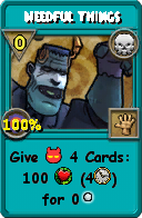 Wizard101 Death spell card: Needful Things, Spell ID 14474
