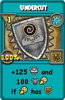 Wizard101 Ice spell card: Undercut, Spell ID 14478
