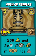 Wizard101 Myth spell card: Rush of Combat, Spell ID 14481
