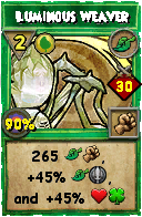 Wizard101 Life spell card: Luminous Weaver, Spell ID 14487