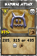 Wizard101 Death spell card: Natural Attack, Spell ID 14490