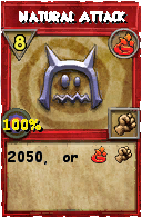 Wizard101 Fire spell card: Natural Attack, Spell ID 14516