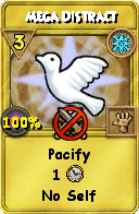 Wizard101 Ice spell card: Mega Distract, Spell ID 14527