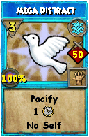 Wizard101 Ice spell card: Mega Distract, Spell ID 14528
