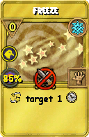 Wizard101 Ice spell card: Freeze, Spell ID 14531