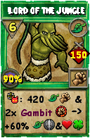Wizard101 Life spell card: Lord of the Jungle, Spell ID 14533