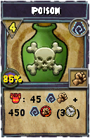 Wizard101 Shadow spell card: Poison, Spell ID 14535