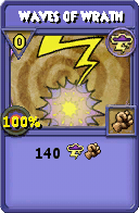 Wizard101 Storm spell card: Waves of Wrath, Spell ID 14536