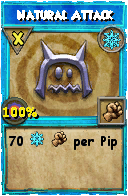 Wizard101 Ice spell card: Natural Attack, Spell ID 14538