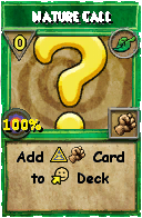 Wizard101 Life spell card: Nature Call, Spell ID 14540