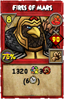 Wizard101 Fire spell card: Fires of Mars, Spell ID 14543