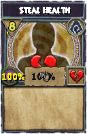 Wizard101 Shadow spell card: Steal Health, Spell ID 14548