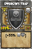 Wizard101 Death spell card: Dworgyn's Trap, Spell ID 14554
