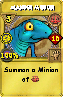 Wizard101 Balance spell card: Mander Minion, Spell ID 14569
