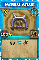 Wizard101 Ice spell card: Natural Attack, Spell ID 14578