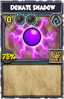 Wizard101 Shadow spell card: Donate Shadow, Spell ID 14579