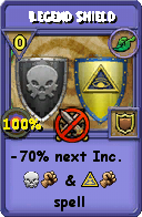 Wizard101 Life spell card: Legend Shield, Spell ID 14581