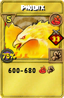 Wizard101 Fire spell card: Phoenix, Spell ID 14593