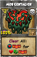 Wizard101 Death spell card: Mob Contagion, Spell ID 14597