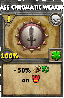 Wizard101 Death spell card: Mass Chromatic Weakness, Spell ID 14600