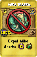 Wizard101 Myth spell card: Mika Skarka, Spell ID 14602