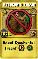 Wizard101 Myth spell card: Kyoukontei Treant, Spell ID 14605