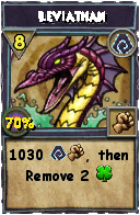 Wizard101 Shadow spell card: Leviathan, Spell ID 14623