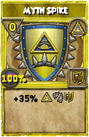 Wizard101 Myth spell card: Myth Spike, Spell ID 14640
