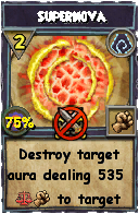 Wizard101 Shadow spell card: Supernova, Spell ID 14642