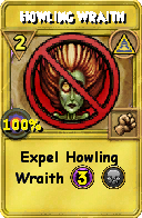 Wizard101 Myth spell card: Howling Wraith, Spell ID 14654