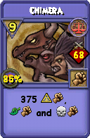 Wizard101 Balance spell card: Chimera, Spell ID 14665