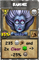 Wizard101 Death spell card: Banshee, Spell ID 14674
