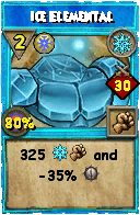 Wizard101 Ice spell card: Ice Elemental, Spell ID 14682