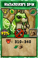 Wizard101 Life spell card: Ratatoskr's Spin, Spell ID 14742