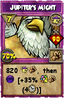 Wizard101 Storm spell card: Jupiter's Might, Spell ID 14761