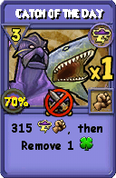 Wizard101 Storm spell card: Catch of the Day, Spell ID 14778