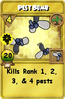 Wizard101 Gardening spell card: Pest Bomb, Spell ID 14779