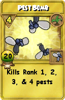 Wizard101 Gardening spell card: Pest Bomb, Spell ID 14780