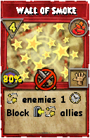 Wizard101 Fire spell card: Wall of Smoke, Spell ID 14789