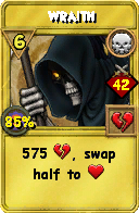 Wizard101 Death spell card: Wraith, Spell ID 14790